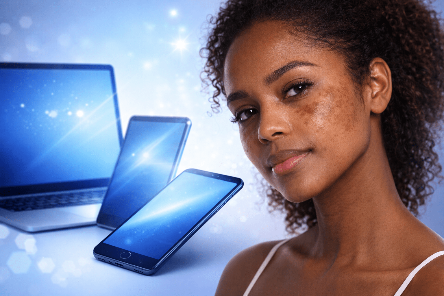 Blue light damage and melasma